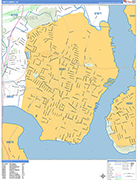 Perth Amboy  Wall Map Basic Style